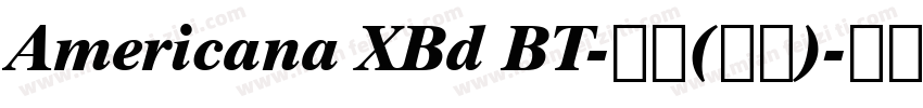 Americana XBd BT-普通(西方)字体转换